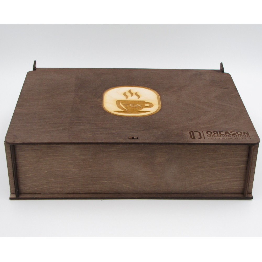 Ξύλινο κουτί αποθήκευσης για τσάι