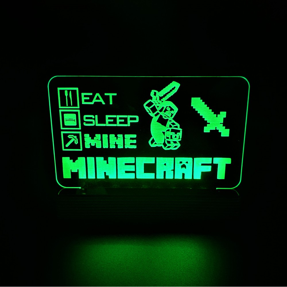 Επιτραπέζιο φωτιστικό plexiglass MINECRAFT