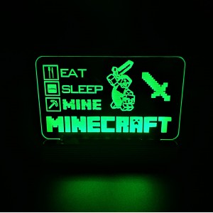 Επιτραπέζιο φωτιστικό plexiglass MINECRAFT
