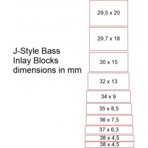 J-Style bass ορθογώνια inlays