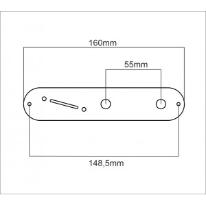 Control plate - διακόπτη υπό γωνία - για αριστερή ή δεξιά Telecaster®