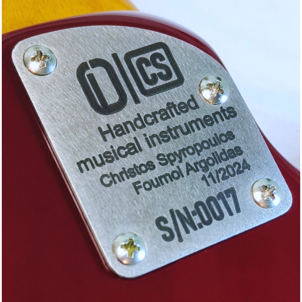 Λοξό neck plate κιθάρας ή μπάσου με χάραξη