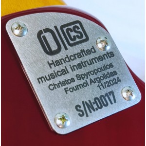 Λοξό neck plate κιθάρας ή μπάσου με χάραξη