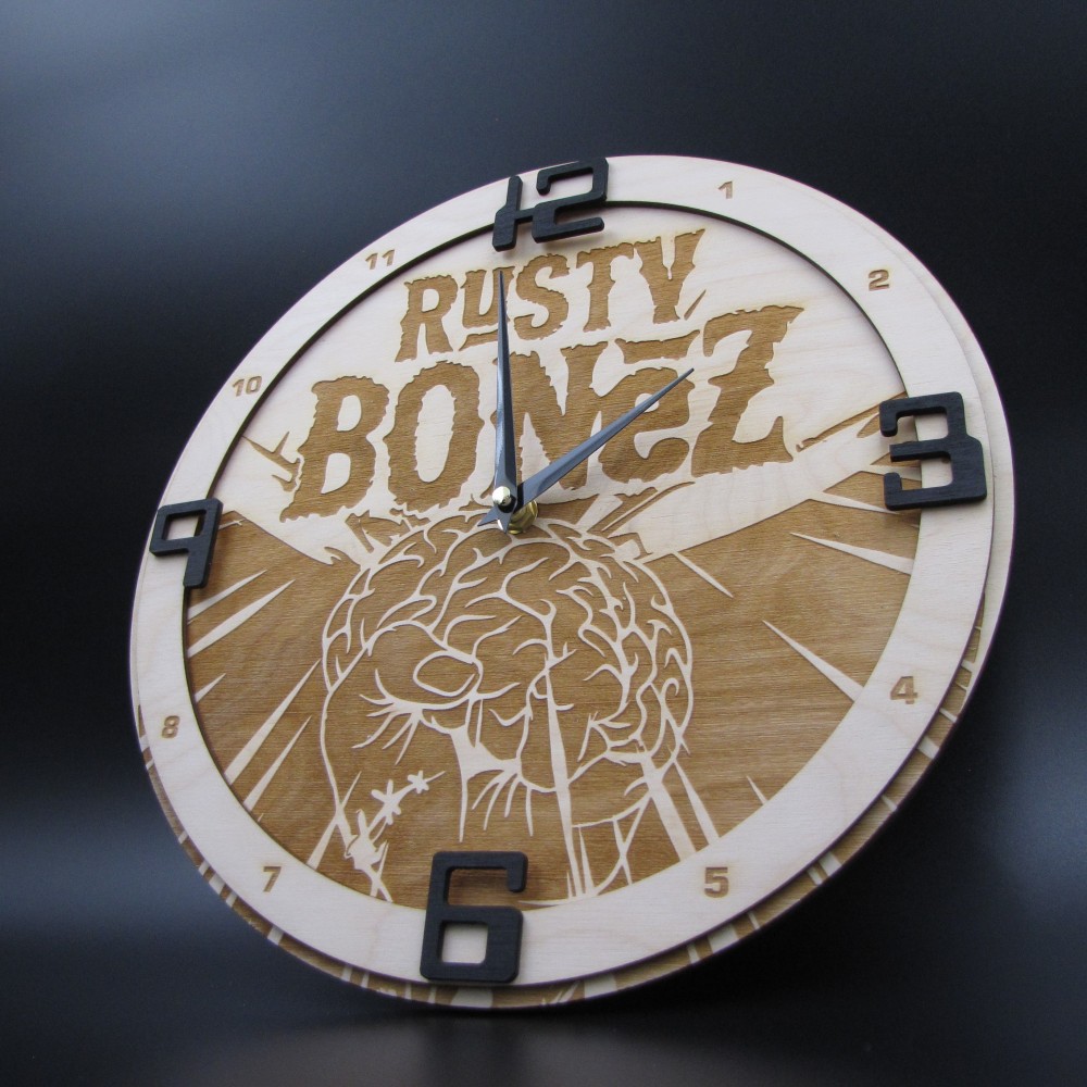 Ρολόι τοίχου συγκροτήματος Rusty Bonez 