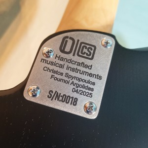 Λοξό neck plate κιθάρας ή μπάσου με χάραξη