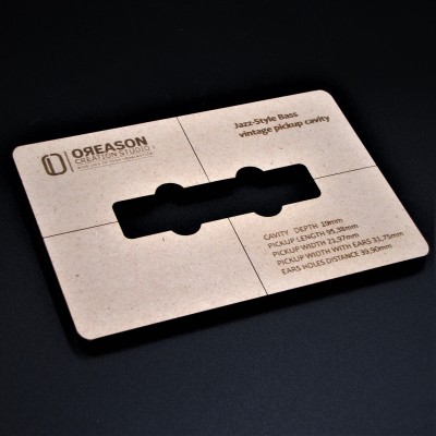 MDF Jazz-style bass routing template για μαγνήτη μπάσου (Vintage)