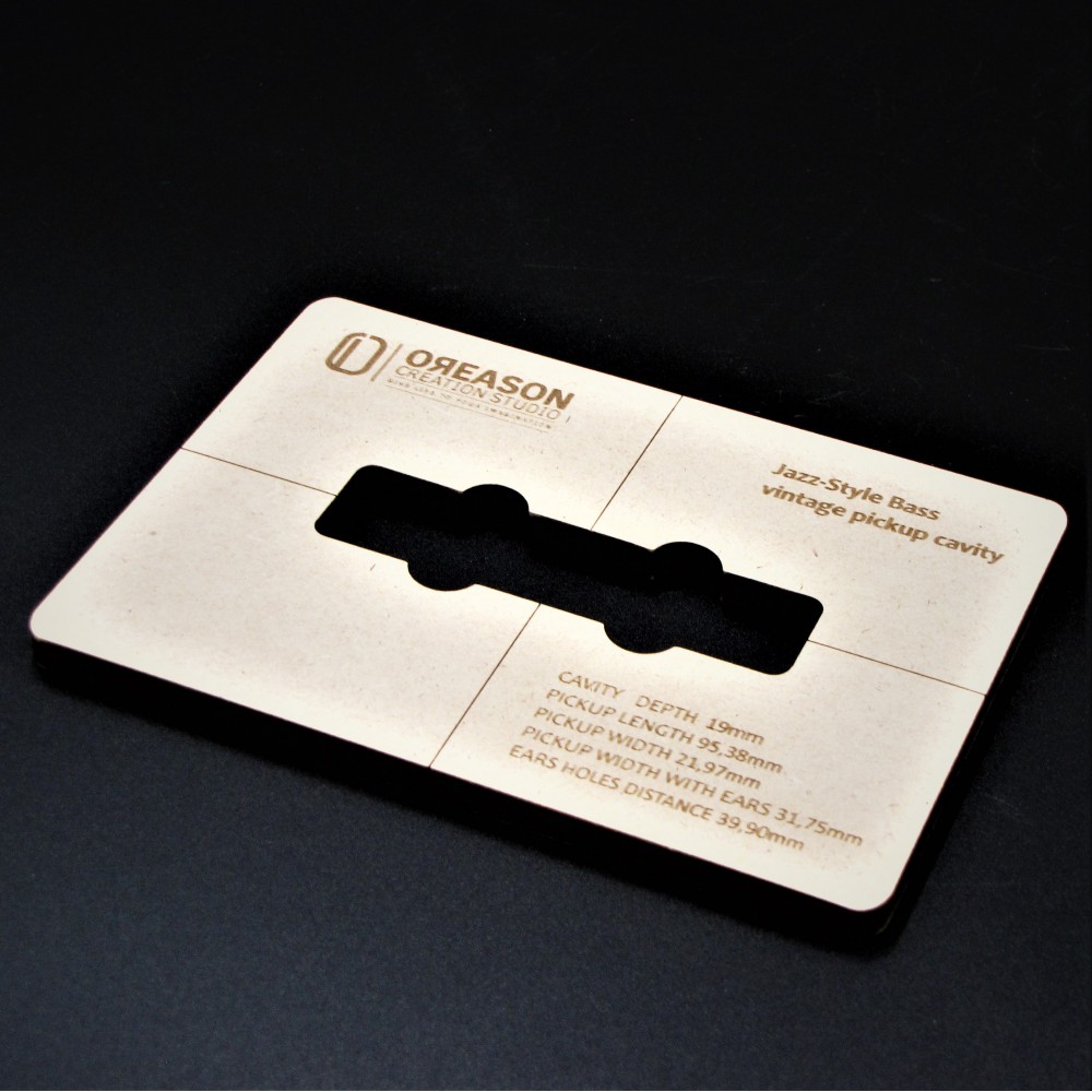 MDF Jazz-style bass routing template για μαγνήτη μπάσου (Vintage)