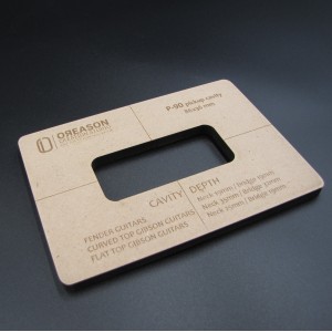 MDF P90 routing template για μαγνήτη κιθάρας