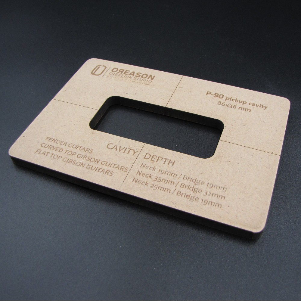 MDF P90 routing template για μαγνήτη κιθάρας