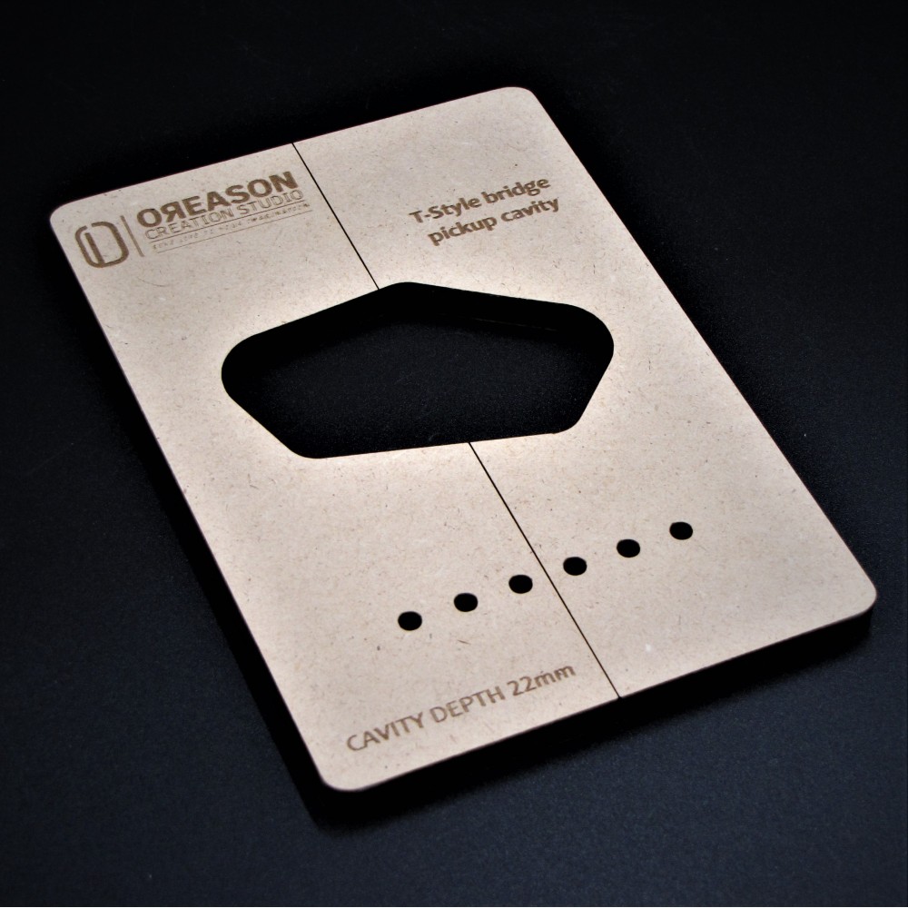 MDF T-Style Bridge routing template για μαγνήτη κιθάρας
