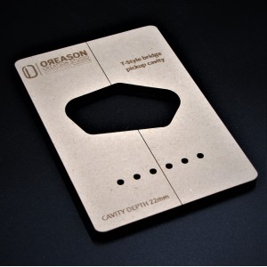 MDF T-Style Bridge routing template για μαγνήτη κιθάρας
