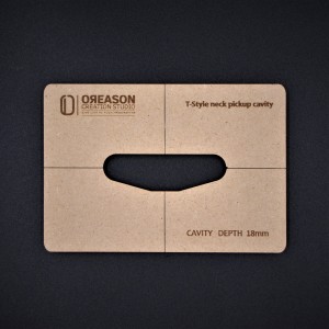 MDF T-Style Neck routing template για μαγνήτη κιθάρας