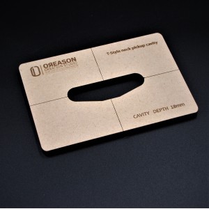 MDF T-Style Neck routing template για μαγνήτη κιθάρας