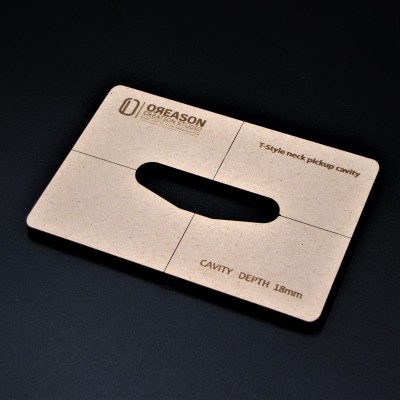 MDF T-Style Neck routing template για μαγνήτη κιθάρας