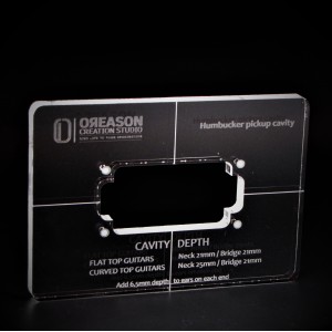 Plexiglass humbucker routing template για μαγνήτη κιθάρας