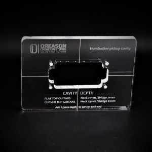 Plexiglass humbucker routing template για μαγνήτη κιθάρας