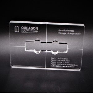 Plexiglass Jazz-Style bass routing template για μαγνήτη μπάσου (Vintage)