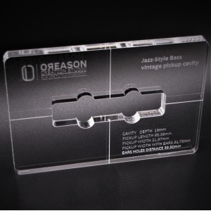 Plexiglass Jazz-Style bass routing template για μαγνήτη μπάσου (Vintage)
