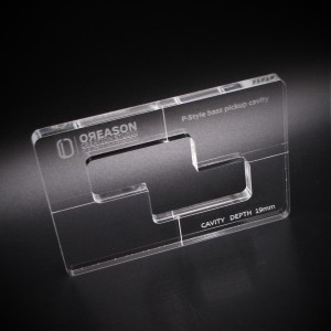 Plexiglass P-Style Bass routing template για μαγνήτη μπάσου