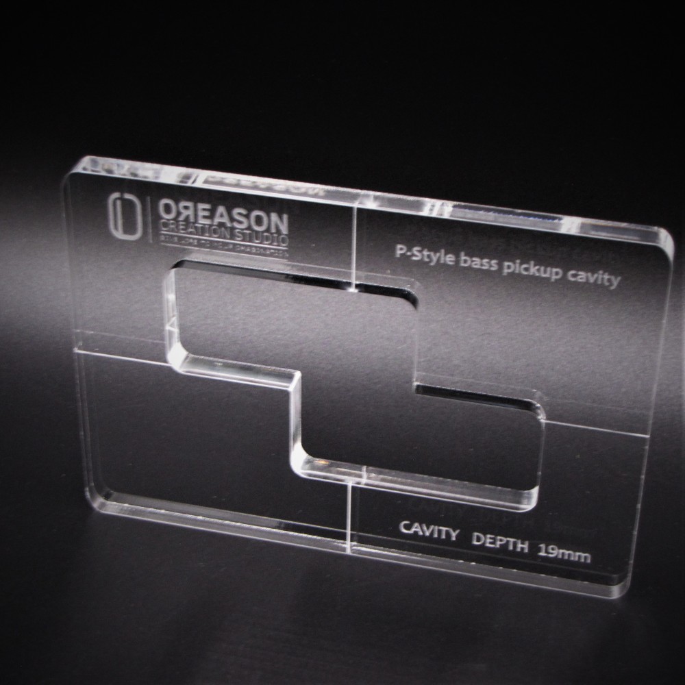 Plexiglass P-Style Bass routing template για μαγνήτη μπάσου