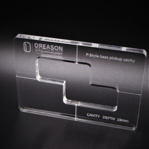 Plexiglass P-Style Bass routing template για μαγνήτη μπάσου