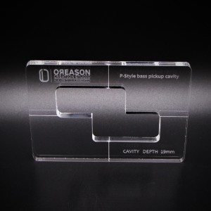 Plexiglass P-Style Bass routing template για μαγνήτη μπάσου