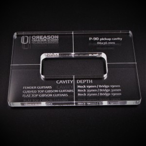 Plexiglass P90 routing template για μαγνήτη κιθάρας