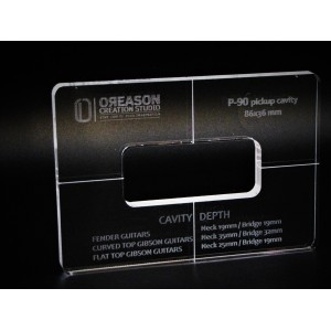 Plexiglass P90 routing template για μαγνήτη κιθάρας