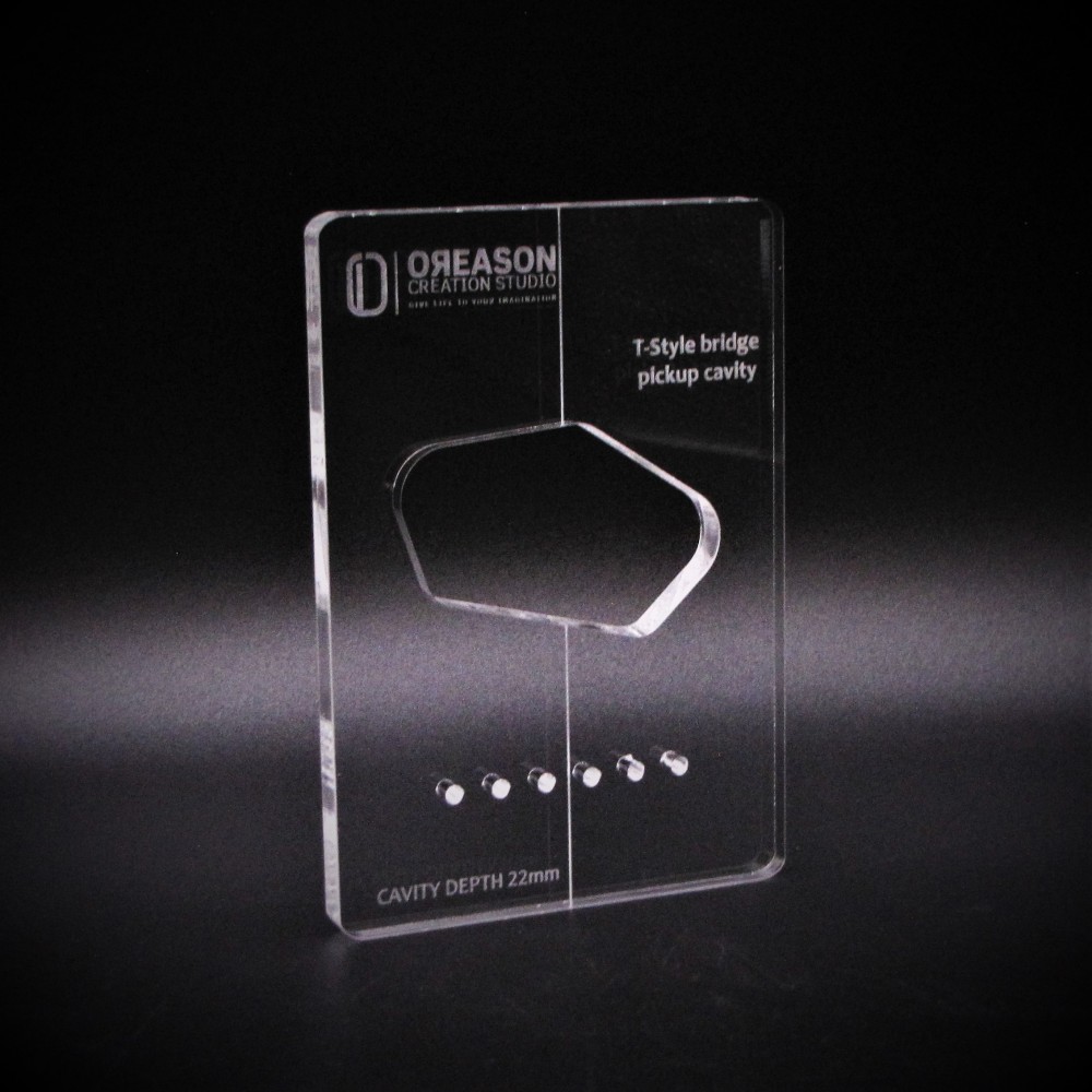 Plexiglass T-Style Bridge routing template για μαγνήτη κιθάρας