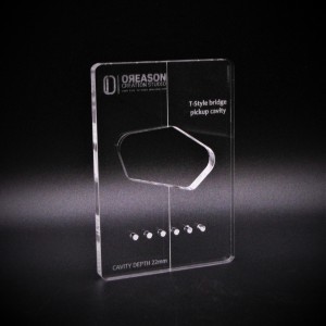 Plexiglass T-Style Bridge routing template για μαγνήτη κιθάρας