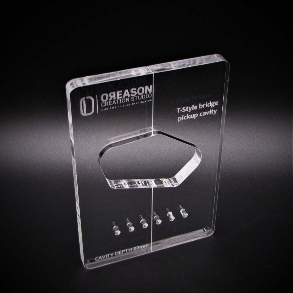 Plexiglass T-Style Bridge routing template για μαγνήτη κιθάρας