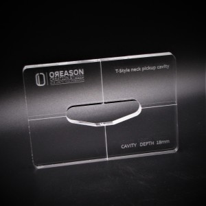 Plexiglass T-Style Neck routing template για μαγνήτη κιθάρας