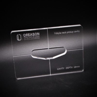 Plexiglass T-Style Neck routing template για μαγνήτη κιθάρας