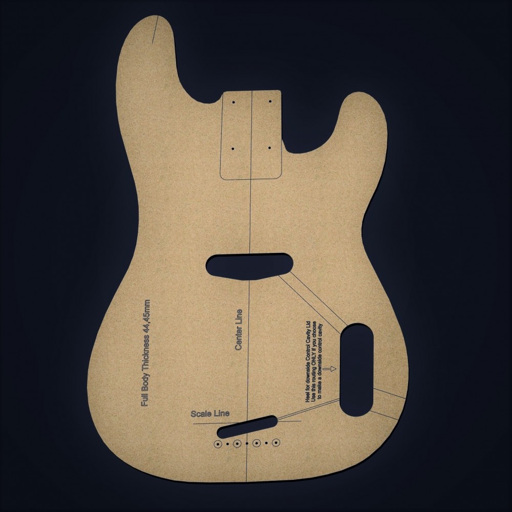 MDF P-Style 1951 BASS TEMPLATE