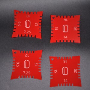 Radius gauges με εγκοπές από plexiglass
