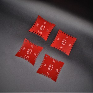 Radius gauges με εγκοπές από plexiglass